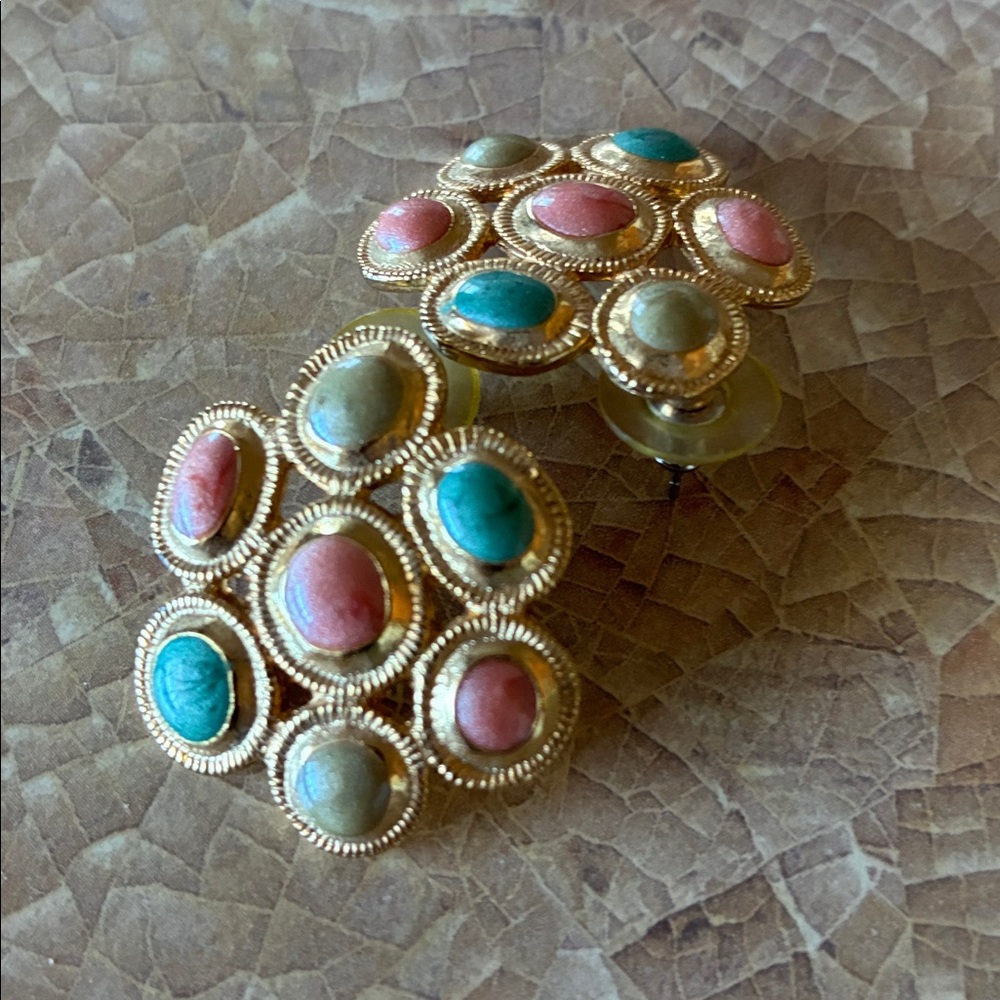 Multicolor Statement Post Earrings - image 3